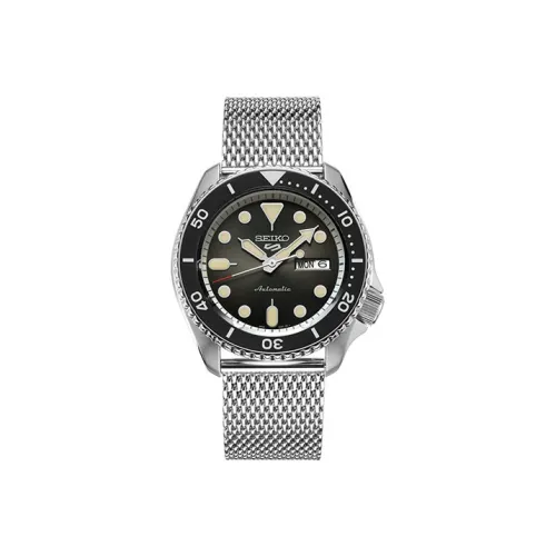 SEIKO Men’s 5 Mechanical Watch 42.5mm SRPD73K1 Black/Silver