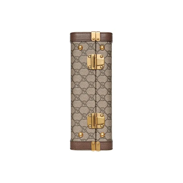 GUCCI Disney Collaboration Canvas With Leather Makeup Case Shoulder Bag Crossbody Bag Handbag Unisex Ebony-6