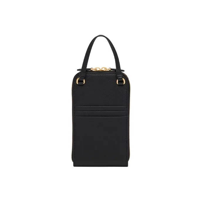 PRADA Leather Shoulder Bag, Crossbody Bag, Handbag Mini Women's Black-2