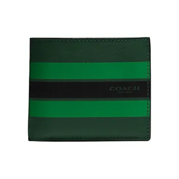 COACH 3 IN 1 Wallet Leather 3-in-1 Card Holder Wallet Regular Men's Army Green