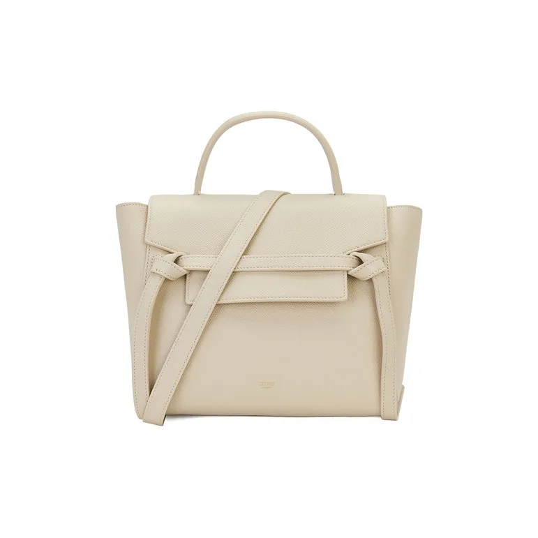 CELINE Grained Calfskin Catfish Bag Shoulder Bag Crossbody Bag Handbag Micro Women's Candy Color Beige-0