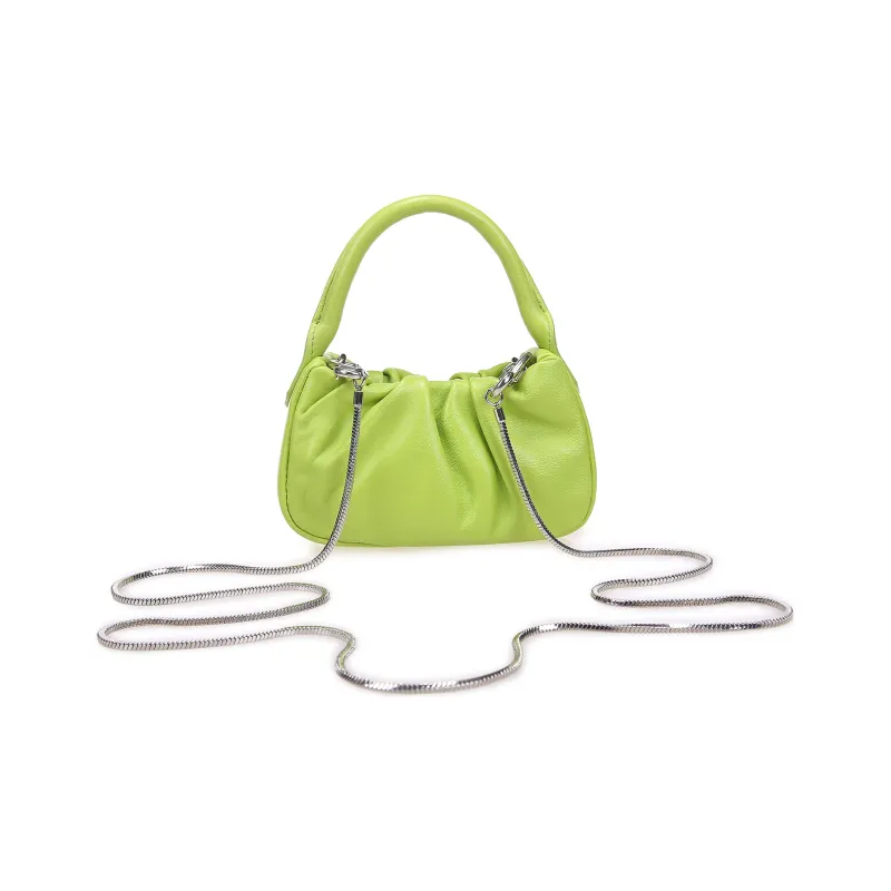 QULU Sheepskin Shoulder Bag Crossbody Bag Handbag Mini Women's White-8