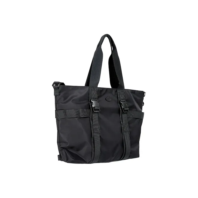 MYEDITION 22L Tote Laptop Bag Commute Shoulder Bag Outdoor Bag Nylon Fabric Black Unisex-3