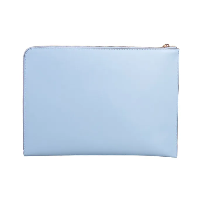 VERSACE VERSACE Leather Clutch Unisex Light Blue-2