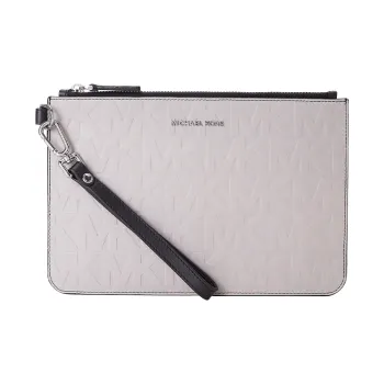 MICHAEL KORS Leather Wallets Clutches Medium Size Men's Gray