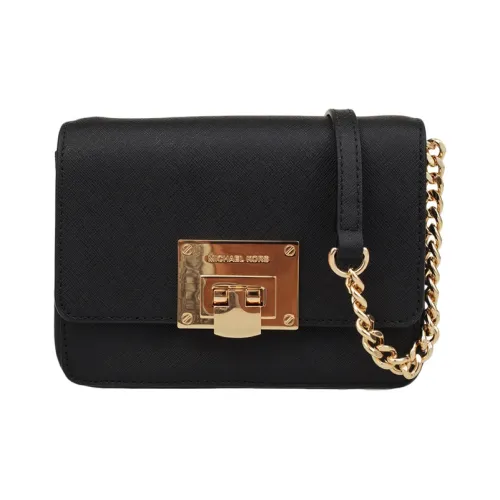 MICHAEL KORS Tina Leather Shoulder Bag Crossbody Bag Women's Black