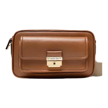 MICHAEL KORS Bradshaw Leather Camera Bag, Crossbody Bag, Shoulder Bag Women's Caramel Brown