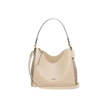 COACH Shay Canvas Leather Crossbody Bag Crossbody Bag One Shoulder Handbag Large Size Women's Ecru