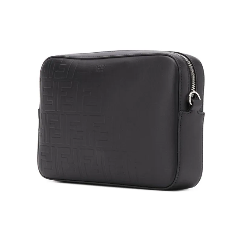 FENDI Leather Camera Bag, Shoulder Bag, Crossbody Bag Men's Black-1