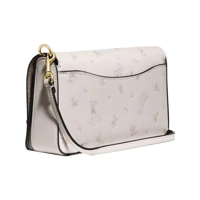 COACH Disney Collaboration Dinky Leather Flap Crossbody Bag Shoulder Bag Small Size Women's White-1