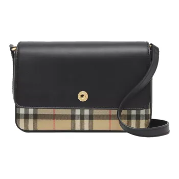 Burberry Vintage Check And Leather Note Bag Mini Archive Beige/Black