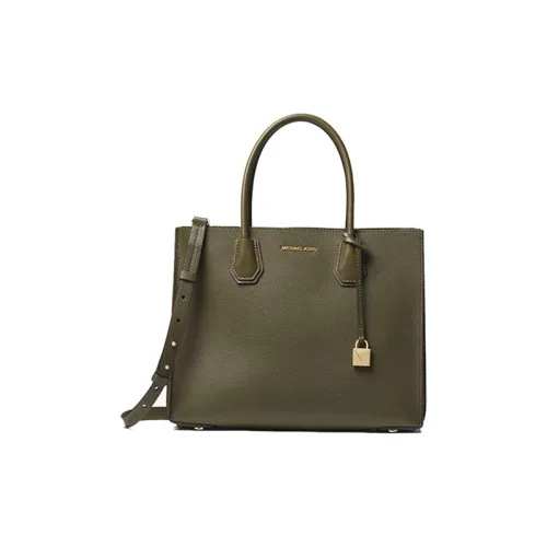 MICHAEL KORS Mercer Leather Shoulder Bag, Crossbody Bag, Handbag Women's Olive Green