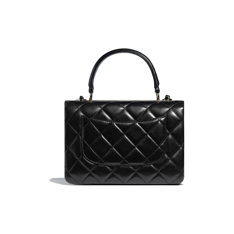 CHANEL Trendy Cc Lambskin Handbag, Shoulder Bag, Crossbody Bag Trumpets Women's Black-2