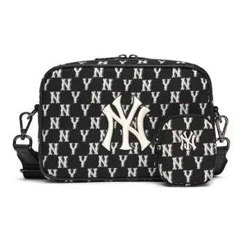 MLB Monogram Collection Polyester Combo Bag Camera Bag Crossbody Bag Shoulder Bag Unisex Black