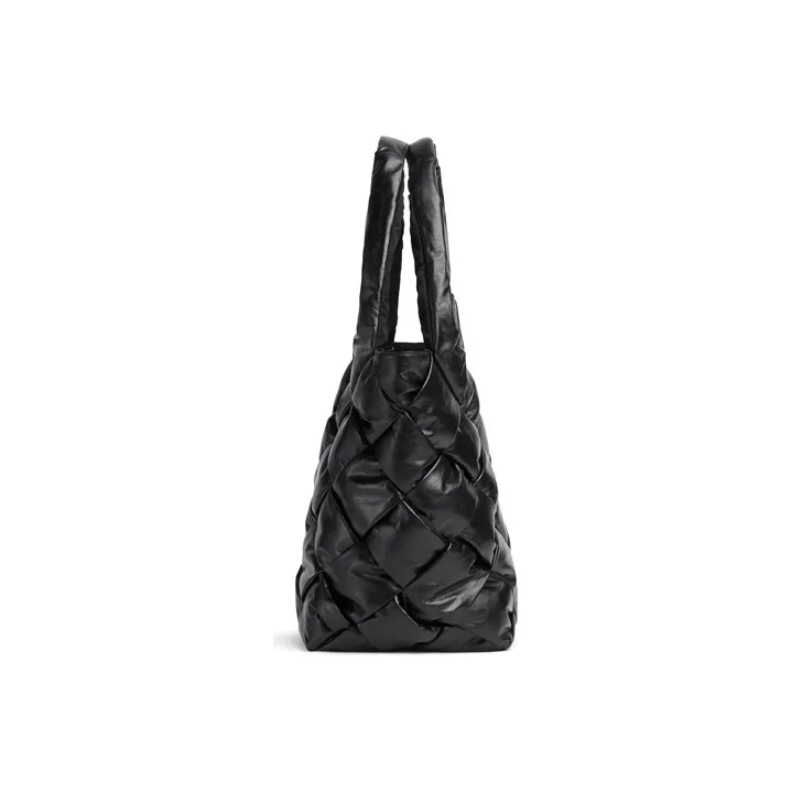 Bottega Veneta Cow Leather Tote Bag Shopping Bag Handbag Men's Black-1