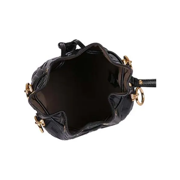 FENDI Mon Tresor Calfskin Bucket Bag, Shoulder Bag, Crossbody Bag, Handbag Mini Women's Black-5