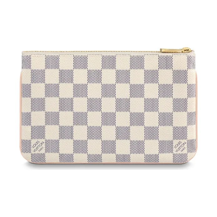 LOUIS VUITTON Cow Leather Handbag Crossbody Bag Shoulder Bag Women's Plaid-3