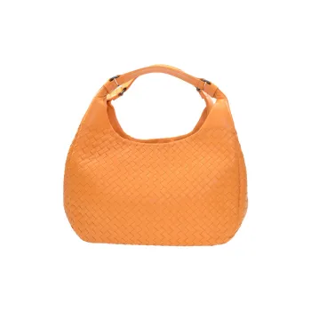 Bottega Veneta Lambskin Handbag Women's Orange