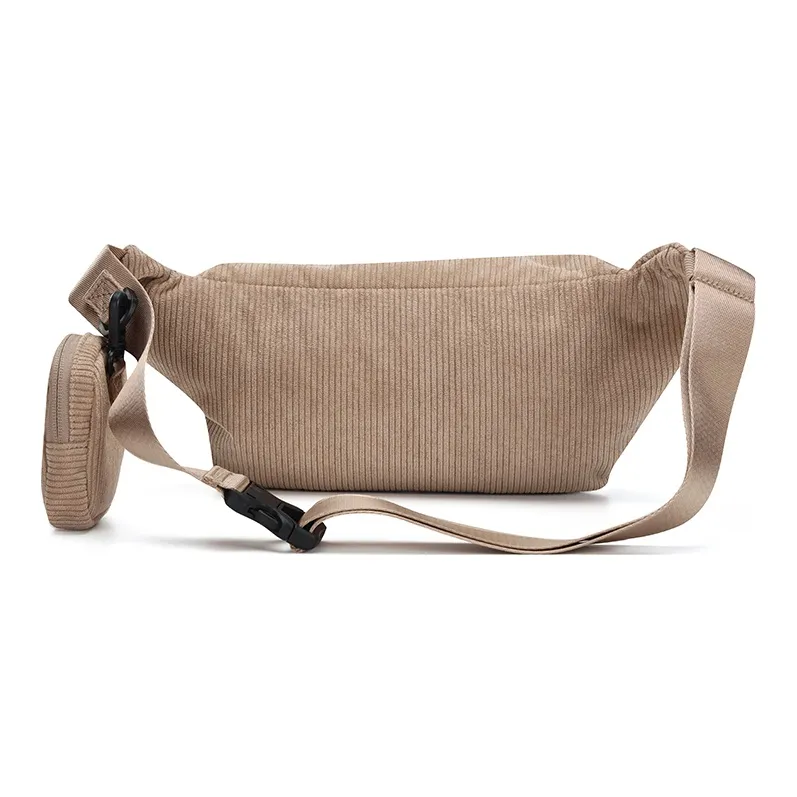 FILA FUSION Corduroy Sling Bag Fanny Pack Regular Unisex Khaki-2
