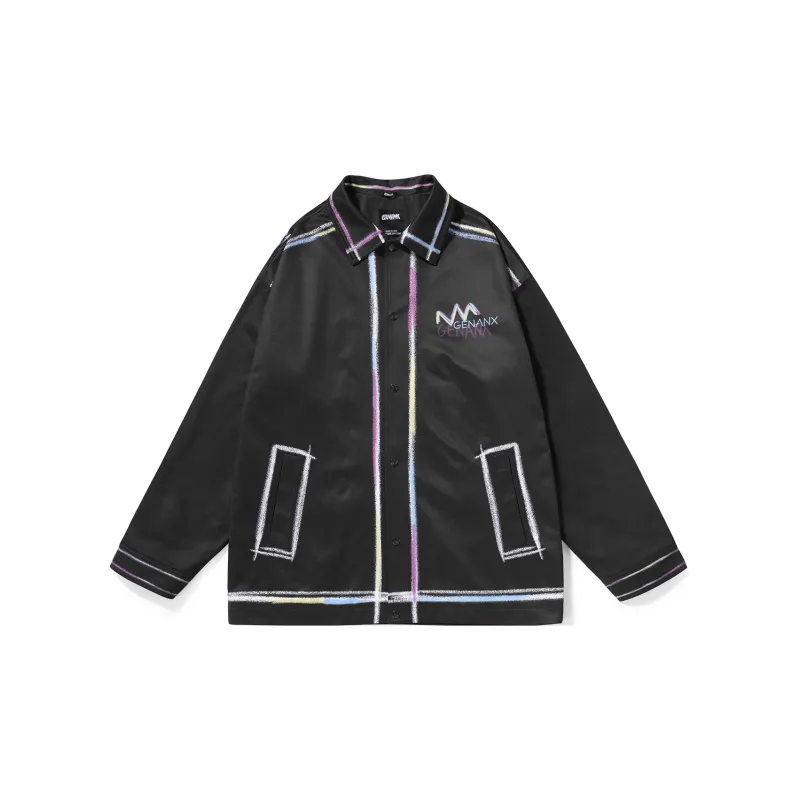 GENANX Loose Fit Jacket Unisex Black-1