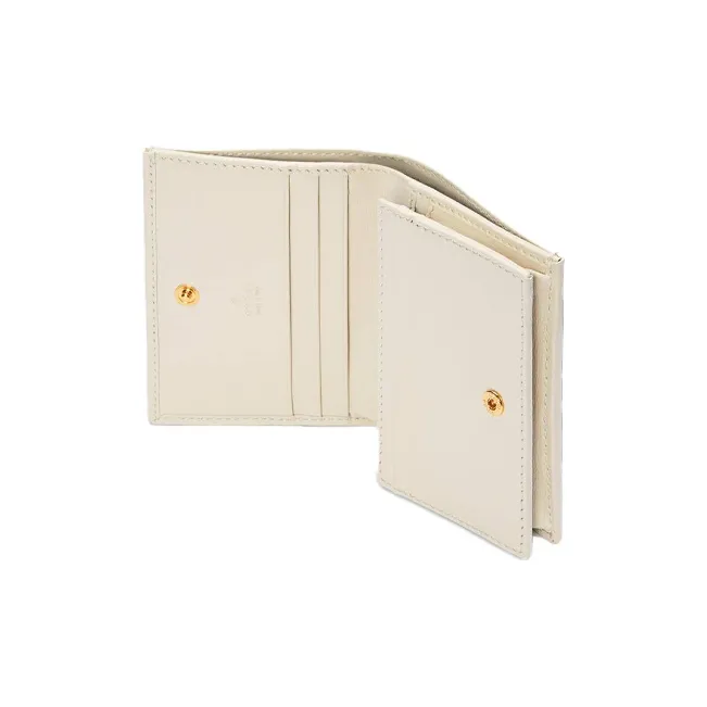 GUCCI Jackie 1961 Leather Clutch Wallets Card Holders Small Size Women's White-5
