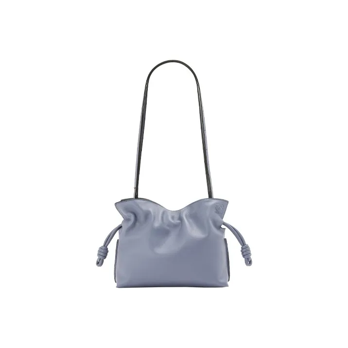 LOEWE Flamenco Nappa Cow Leather Clutches Shoulder Bag Crossbody Bag Medium Size Women's Atlantic Blue-3