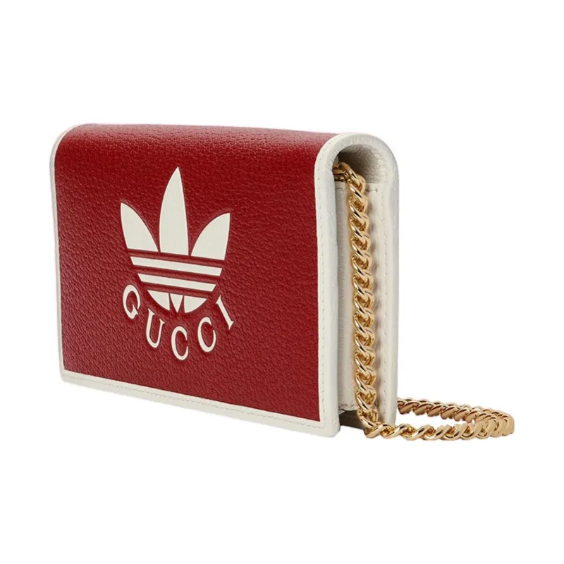 GUCCI Leather Shoulder Bag Women's Red-1