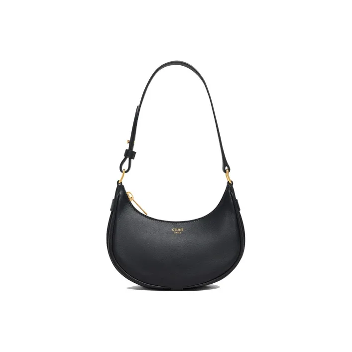 CELINE AVA Smooth Cow Leather Handbag, Shoulder Bag Mini Women's Black-0