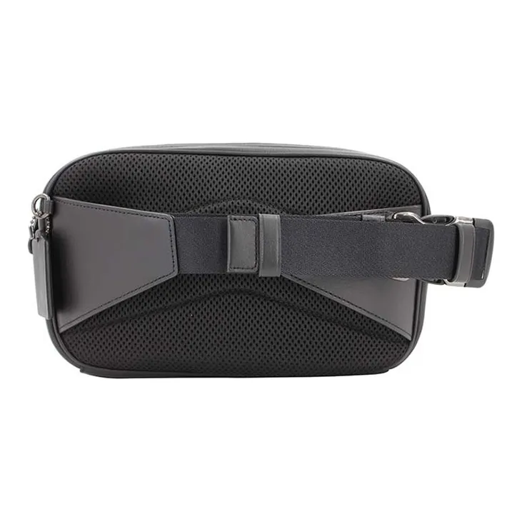 COACH Graham Smooth Finish Leather Camera Bag Crossbody Bag Fanny Pack Large Size Men's Black-3
