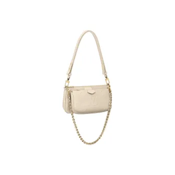 LOUIS VUITTON Multi Pochette Monogram Empreinte Beige