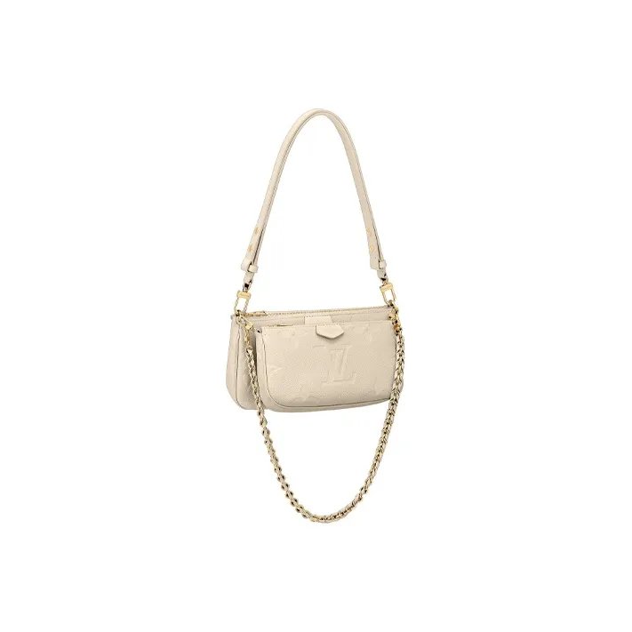 LOUIS VUITTON Multi Pochette Monogram Empreinte Beige-0