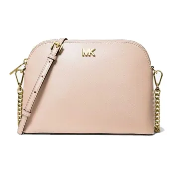 MICHAEL KORS Mott Leather Dome Bag Shoulder Bag Crossbody Bag Large Size Women's Soft Pink