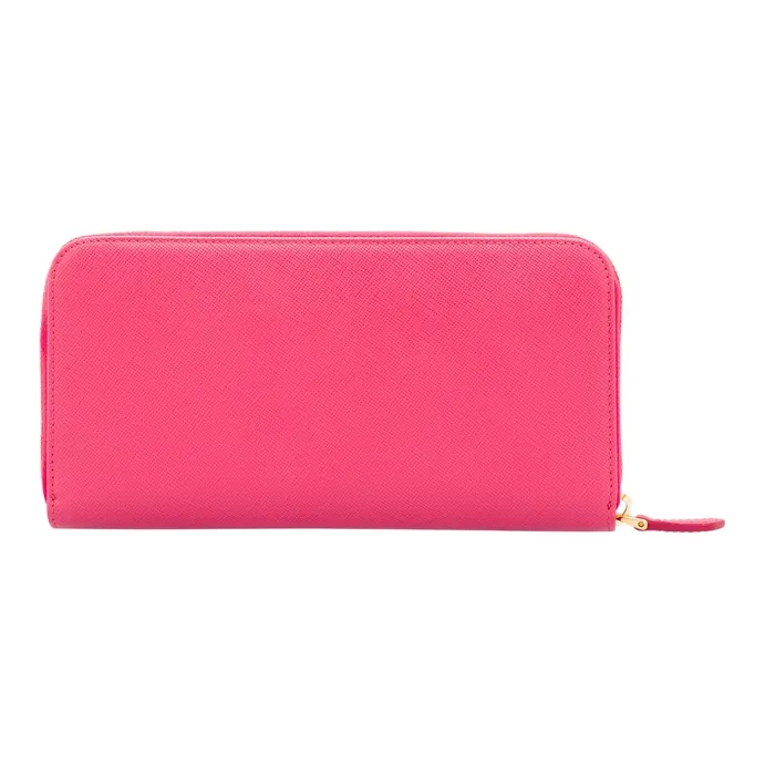 PRADA Saffiano Leather Handheld Wallet Women's Pink Peony-2