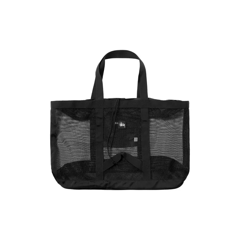 Stussy Nylon Tote Handbag Medium Size Unisex Black-0