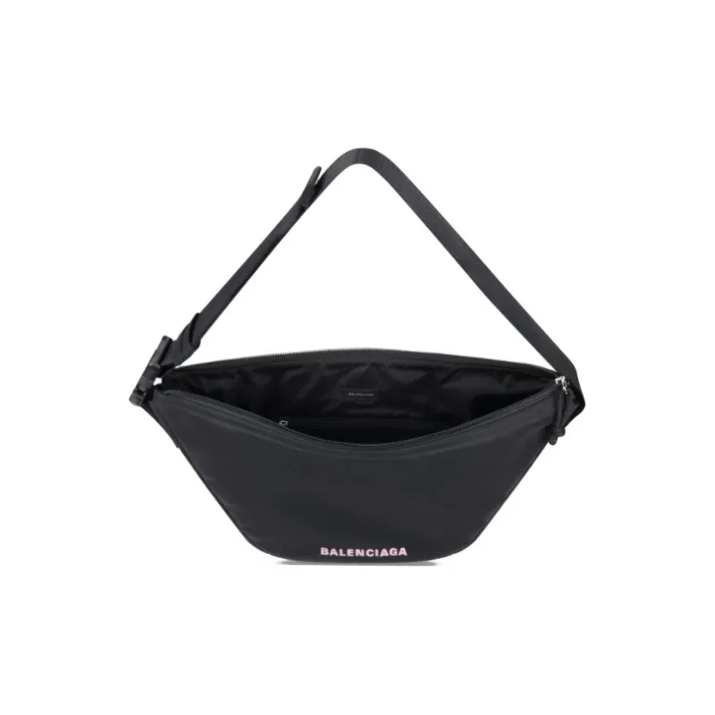 Balenciaga WHEEL Recycled Nylon Crossbody Bag Sling Bag Fanny Pack Backpack Small Size Unisex Black-3