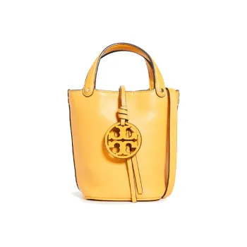 TORY BURCH Miller Cow Leather Crossbody One Shoulder Handbags Women's Ginger Yellow