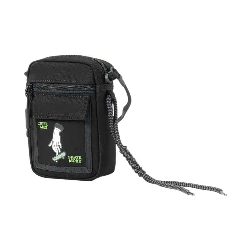 LiNing Skateboard Cotton Shoulder Bag Crossbody Bag Unisex Black-0