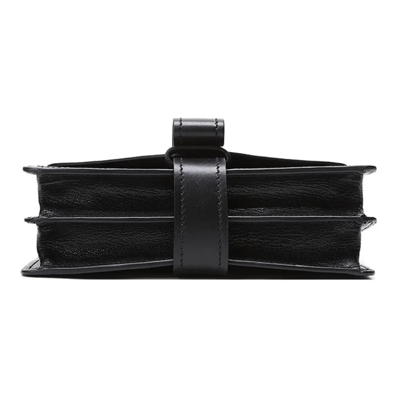 Chloe Leather Crossbody Bag Women's Black-3