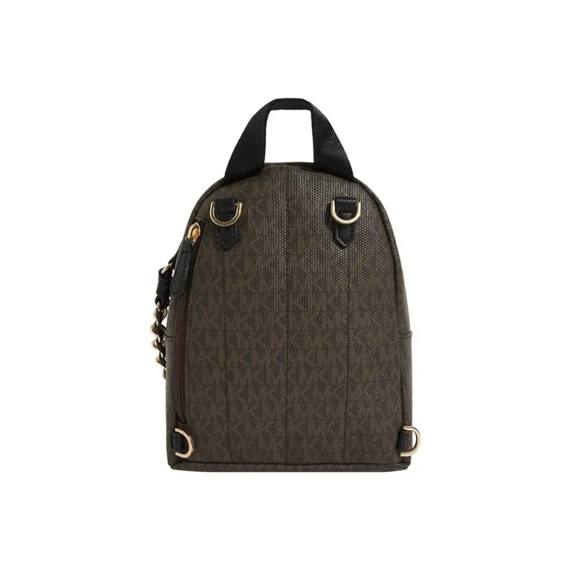 MICHAEL KORS Slater PVC Polyvinyl Chloride Backpack Mini Women's Brown Black-1