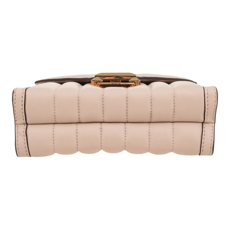 MICHAEL KORS Whitney Sheepskin Envelope Bag, Shoulder Bag, Crossbody Bag Trumpets Women's Nude Pink-5