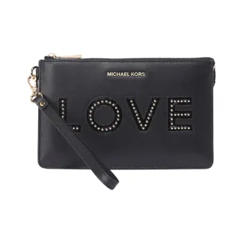 MICHAEL KORS Cow Leather Clutch Women's Black