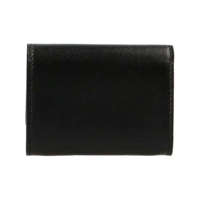 FENDI Leather Wallet Clutch Card Holder Regular Women's Black-1