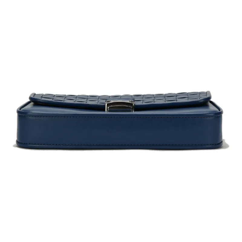 MICHAEL KORS Bradshaw Artificial Leather Baguette Bag, Shoulder Bag, Handbag Women's Dark Blue-4