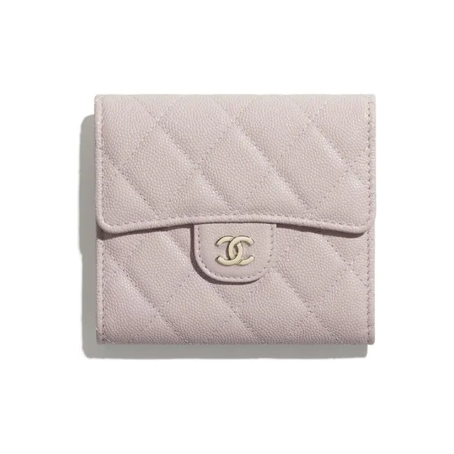 CHANEL Classic Flap CF Caviar Calfskin Gold Tone Lock Women's Pink-0