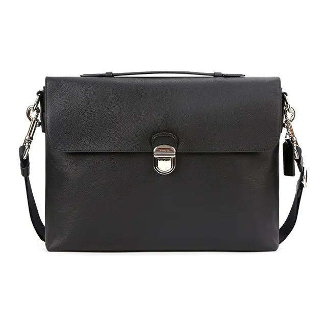 COACH Beckett Leather Briefcase Handbag Crossbody Bag Shoulder Bag Men's Black-0