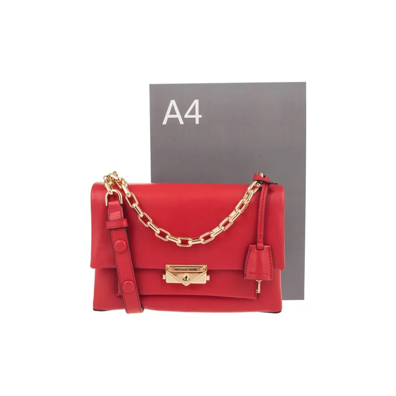 MICHAEL KORS Cece Leather Crossbody Bag, Shoulder Bag Medium Size Women's Red-4