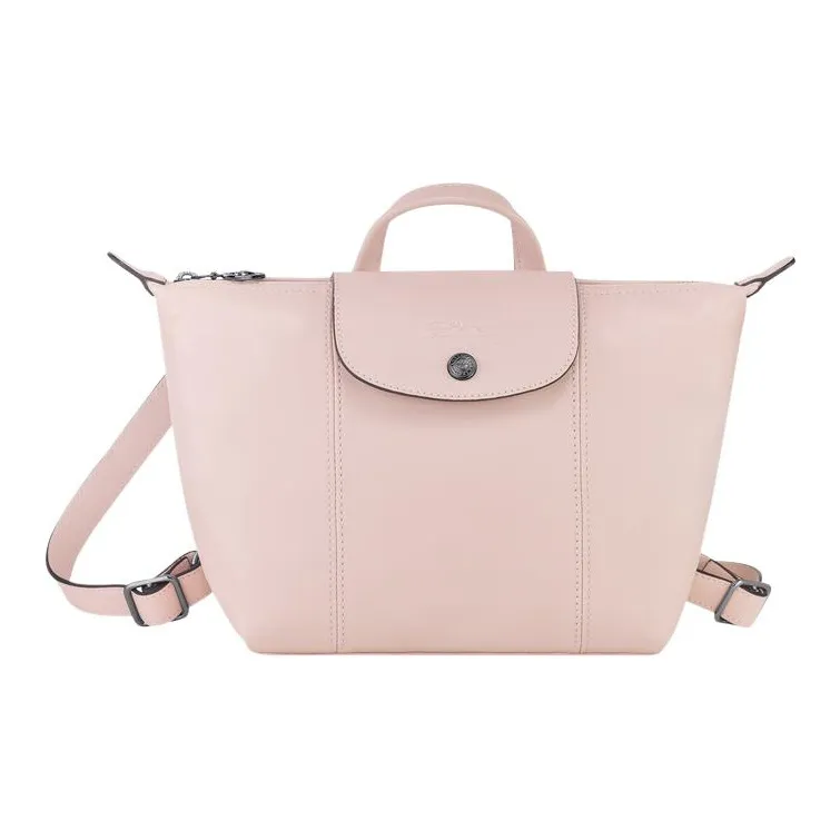LONGCHAMP Le Pliage Cuir Cow Leather Crossbody Bag, Handbag Women's Pink-0