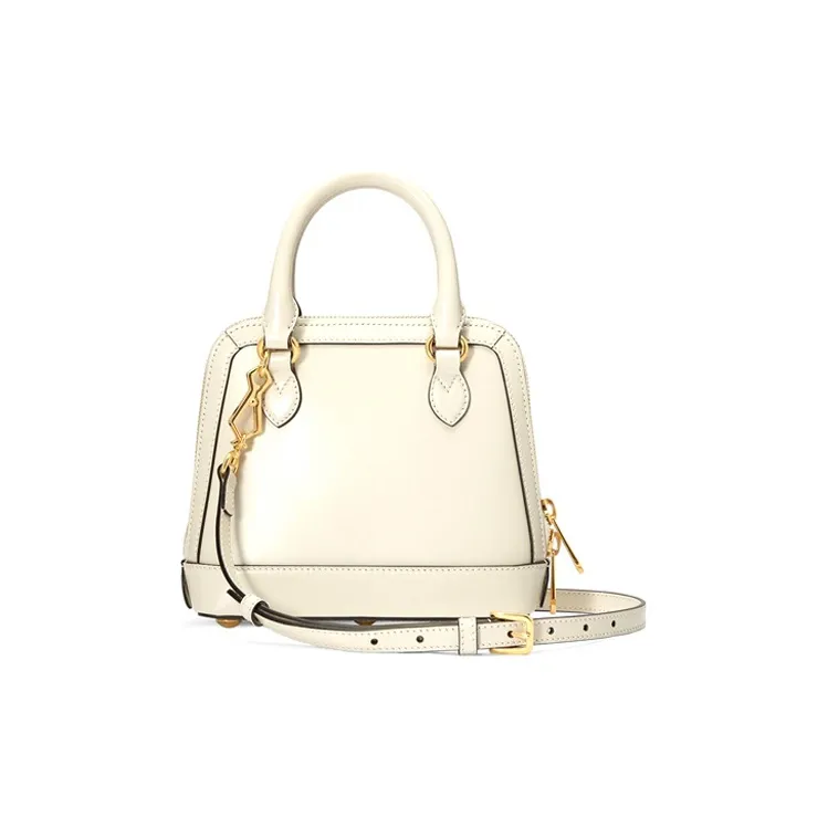 GUCCI Leather Dome Bag Crossbody Bag Shoulder Bag Mini Women's White-3
