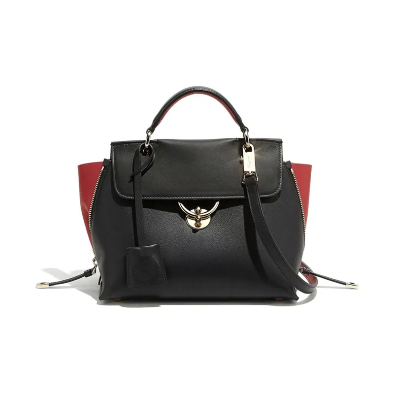 FERRAGAMO Cow Leather Shoulder Bags Handbags Women's Black-0