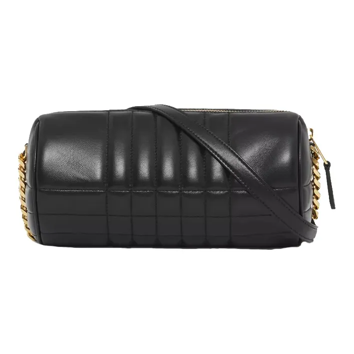 Burberry Lola Lola Bag Lambskin Cylinder Bag Shoulder Bag Crossbody Bag Mini Women's Black-1